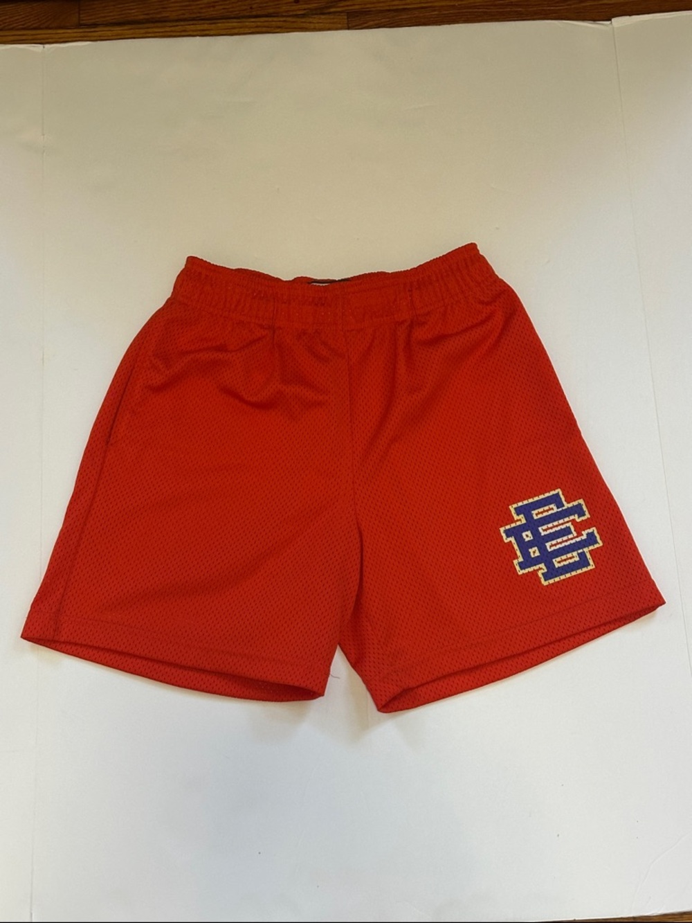 Eric Emanuel Shorts Core Mesh-Orange Cobalt Blue Size Small